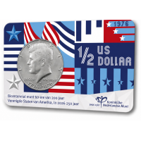 USA Kennedy Half Dollar 1976 D Coincard